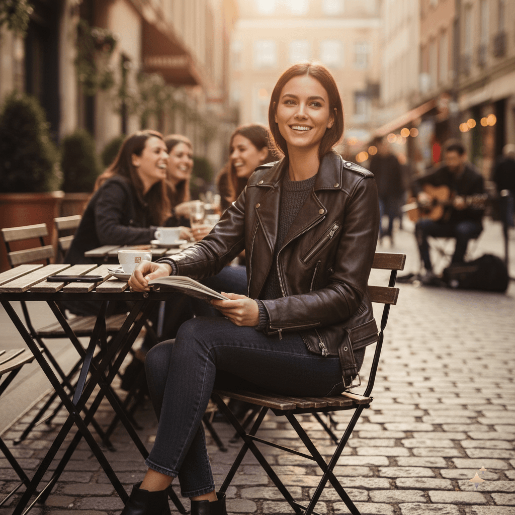Opulent Lambskin Biker